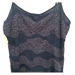 INC, Hand beaded & Lace, Silk Camie. Size 12